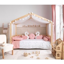 Özgürce Renkli Örgü Montessori Uyku Seti, Rahat ve Şık Bebek Yatak Takımı