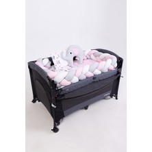 Özgürce Örgülü Park Beşik Uyku Seti, Çocuklar Için Rahat ve Güvenli Uyku Seti