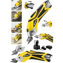 Schatz Profesyonel 18V Çift Akülü Şarjlı Çelik Dişli Çift Akülü Kumaş Kesme Deri Kağıt Makası