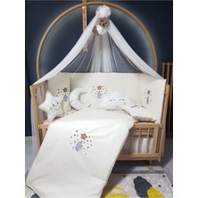 Özgürce Renkli Nakışlı Bebek Uyku Seti 17 Parça 60X120 Cibinlikli ve Aparatlı