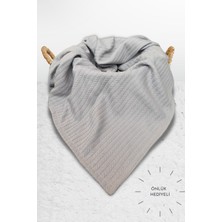 Özgürce Yumuşak Örgü Desenli Bebek Pike ve Battaniye 110X120 Cm, %100 Pamuk