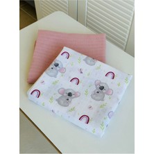 Özgürce Yumuşak ve Hafif 2’li Müslin Bebek Battaniye Seti, 80X90 cm