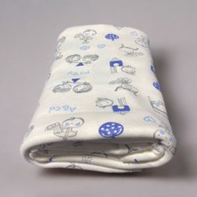 Özgürce Kalın Çift Katlı Pamuklu Bebek Battaniyesi, Yumuşak ve Sıcak Tutucu