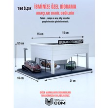 3dpazarıcom 1/64 Ölçekli Gri Renk Showroom Tasarımlı Diorama Araç Sergileme Garajı 3D Baskı