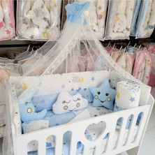 Özgürce Bebek Uyku Seti 12 Parça, Tüllü Cibinlik ve Aparat ile Rahat Uyku