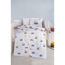 Özgürce Rahat ve Şık Bebek Uyku Seti, Yumuşak Ranforce Kumaş, Eğlenceli Araç Desenleri