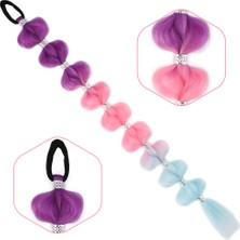 Subutu Örgülü Aksesuarlı Lastikli At Kuyruğu / ACM19