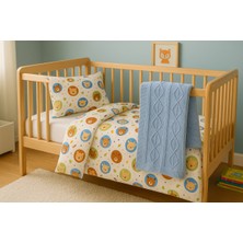 Özgürce Tona Baby Dream Mavi 4'li Bebek Uyku Seti, Rahat ve Konforlu Uyku