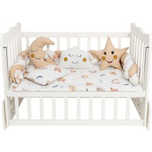 Özgürce 7 Parça Örgülü Bebek Uyku Seti 60X120 cm Beşik Uyku Takımı