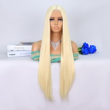 Subutu Platin Sarısı Ekstra Uzun Tül Peruk