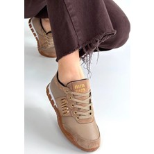 Subutu Marje Vizon Cilt Bağcıklı Spor Ayakkabı