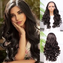 Subutu Açık Kahve Bebek Lı Fiber Sen Yoğun Dalgalı Tül Peruk