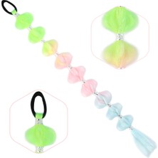 Subutu Örgülü Simli Aksesuarlı Lastikli At Kuyruğu / ACM27