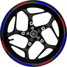 Ruselland Honda Kırmızı Yazılı  Mavi Reflektif Pençe Şeritli