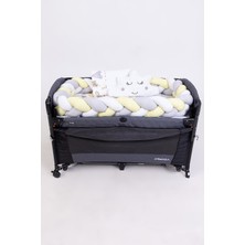 Özgürce Örgülü Park Beşik Uyku Seti, Tüm Beşiklere Uygun, Şık ve Konforlu Kullanım