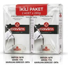 Covim Premium Öğütülmüş Filtre Kahve Vakumlu Paket 2 x 250 gr
