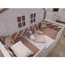 Özgürce Yatak Seti 4'lü Saç Örgü, 11 Parça, 90X190, 155X215 Yorgan Dahil