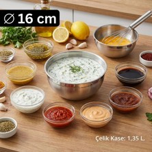 Meaty & Cheesy Çelik Kase 16 cm (1.35 L) - Sos Çırpma Kasesi