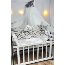 Özgürce Örgülü 6'lı Uyku Seti, Cibinlikli, 60X120CM, 9 Parça, Konforlu Uyku Keyfi