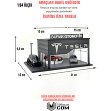 3dpazarıcom 1/64 Ölçekli Tesla Diorama Tasarımlı Araç Sergileme Garajı 3D Baskı