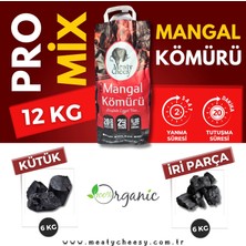 Meaty & Cheesy Meaty&cheesy Mix Bio Karbon Mangal & Barbekü Kömürü (Kütük + Iri Parça) - 12 kg