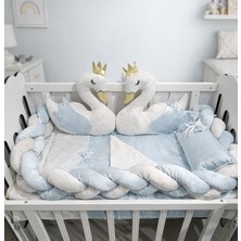 Özgürce Bebek Beşik Uyku Seti 6'lı Örgü Bebek Uyku Takımı 60X120 cm