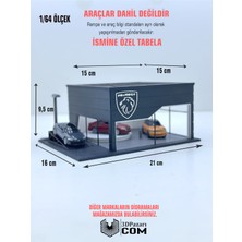 3dpazarıcom 1/64 Ölçekli Peugeot Diorama Tasarımlı Araç Sergileme Garajı 3D Baskı
