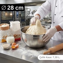 Meaty & Cheesy Çelik Kase 28 cm (7.3 L) - Büyük Hamur ve Marine Kasesi