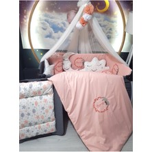 Özgürce 70X110 Nakışlı Bebek Uyku Seti, Cibinlik ve Tavşan Motifi