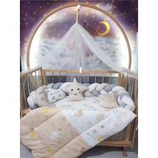 Özgürce Bebek Uyku Seti 60X120, Örgü Korumalı, Cibinlikli ve Aparatlı