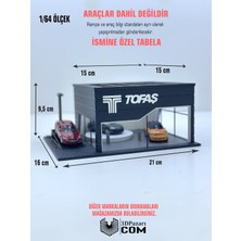 3dpazarıcom 1/64 Ölçekli Tofaş Diorama Tasarımlı Araç Sergileme Garajı 3D Baskı