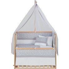 Özgürce Yıldızlı Gri Uyku Seti, Rahat ve Şık Yatak Takımı 50X90