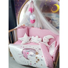 Özgürce Rüya Gibi Bebek Uyku Seti, Cibinlikli, Beşik Kenar Korumalı, Yorgan ve Yastık