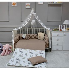 Özgürce Renkli ve Yumuşak 8 Parça Örgü Beşik Uyku Seti, Konfor ve Şıklık Sağlar