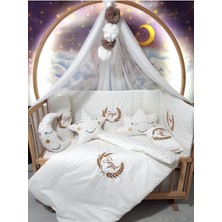 Özgürce Sevimli Bebek Uyku Seti, Lüks Cibinlik ve Başak Buğday Motifiyle Rahat Uyku