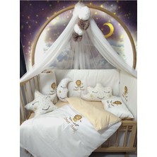 Özgürce Bebek Uyku Seti 70X130, Nakışlı Isimli, 17 Parça, Lüks Cibinlik ve Aparat