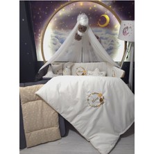 Özgürce 70X110 Nakışlı Bebek Uyku Seti, Lüks Cibinlik ve 18 Parça Güvenli Uyku