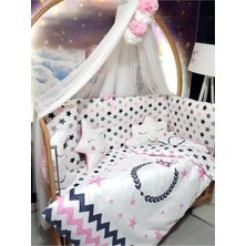 Özgürce Kız Bebek Uyku Seti 60X120, Beşik Kenar Korumalı, Yorgan ve Yastık Içerir