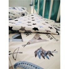 Özgürce Renkli 120X200 Pamuklu Çocuk Yatak Takımı, Montessori Tarzı, Kamp Temalı