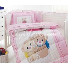 Özgürce Yumuşak Ranforce Bebek Uyku Seti, Ayıcık Desenli, Rahat ve Şık