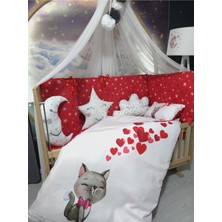 Özgürce Kız Bebek Uyku Seti 60X120 Cibinlikli, Aparatlı, Dijital Yorgan ve Yastık