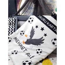 Özgürce Dijital Bebek Uyku Seti 70X110, Isimli, Koyu Gri Cibinlikli, Park Beşiklere