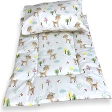 Özgürce Pamuk Park Beşik Alt Açma Seti, Minder ve Bebek Karaca, Yıldızlı