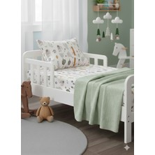 Özgürce Doğal Pamuk Bebek Çarşaf ve Müslin Battaniye Uyku Seti