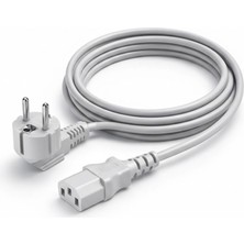 Koodmax C13 Power Kablo - Kasa Monitör Elektrik Güç Kablosu - Gri - 1.8mt