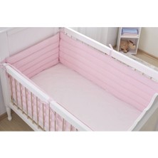 Özgürce Pembe Beşik Kenar Koruyucu Seti, 3 Parça, 60X120 Cm, Güvenli ve Şık