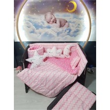 Özgürce 70X120 Zigzag Bebek Uyku Seti, 10 Parça, Park Beşiklere Uyumlu