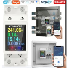 ONOFFSMART  Tuya Destekli Akıllı 100 Amper Voltaj Koruma Güç Tüketimi Zamanlama Uzaktan Kontrol Yüksek Kalite Otomatik Geri Açma Kurtarma Özellikli