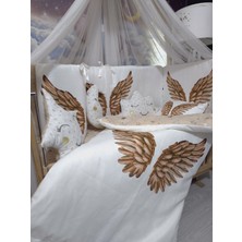 Özgürce Renkli Dijital Baskılı Bebek Uyku Seti 60X120, Cibinlik ve Beşik Kenar Koruma