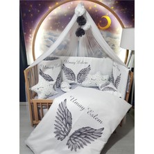 Özgürce Baby Sleep Set 60X120 With Digital Print, Bedside Protection & Mosquito Net